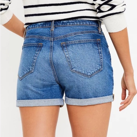 LOFT denim roll shorts - Picture 2 of 3